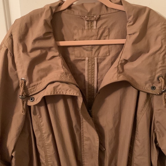 Eddie Bauer khaki utility jacket drawstring waist & hem large pockets size 4x - Picture 3 of 15